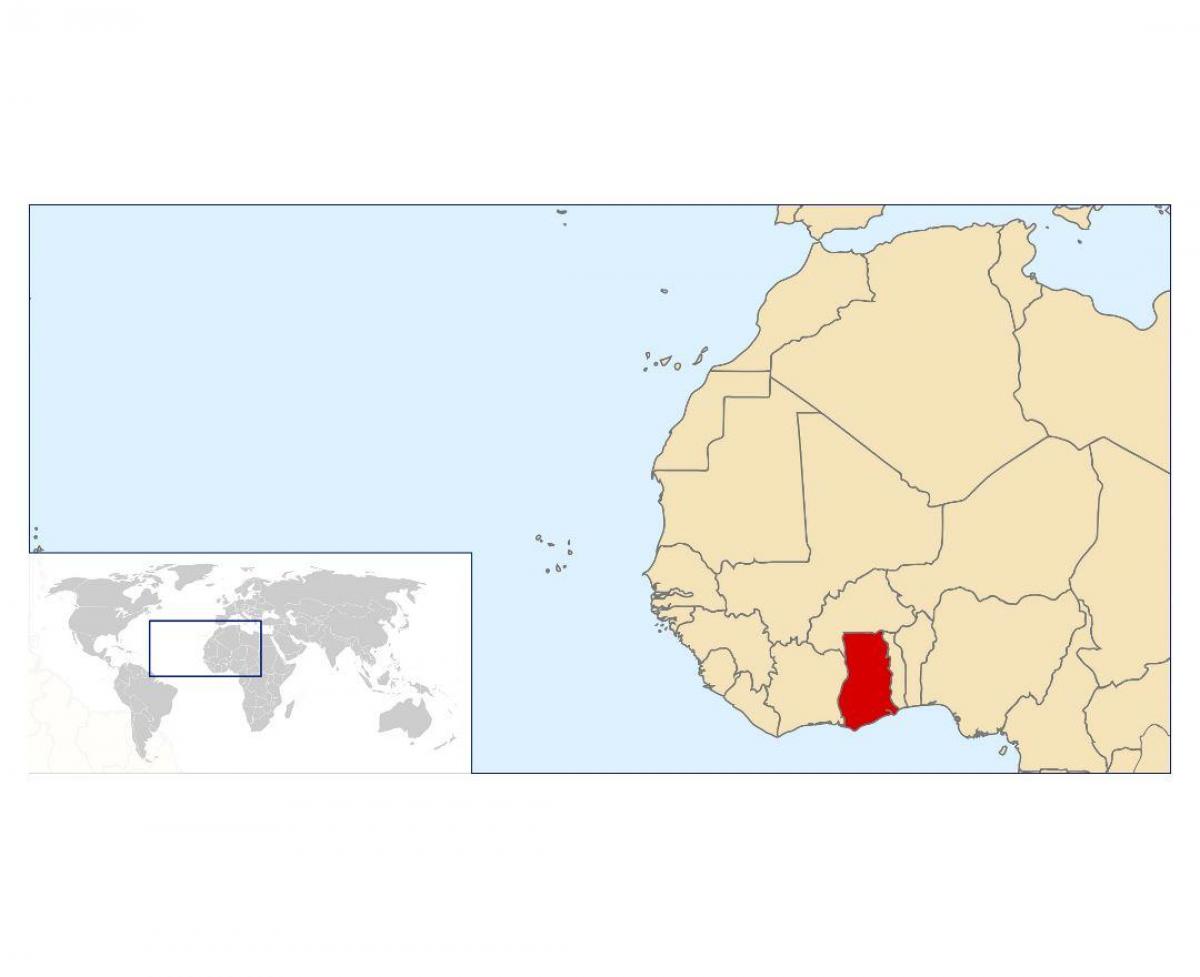 le ghana emplacement sur la carte du monde
