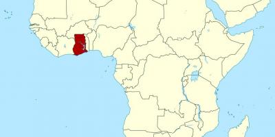 Carte de l'afrique montrant le ghana